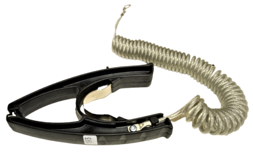 SparkSafe - Static Grounding Clamp With or Without 2.5m Clear Spiral Cable