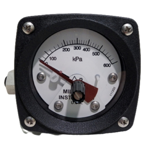 Mid-West Instrument Differential Pressure Gauge Aluminium 2.5" Model 120-AA-00-MO , 0-600 KPa