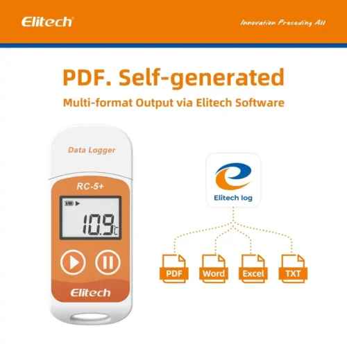 Elitech RC 5+ Reusable USB Temperature Data Logger Software
