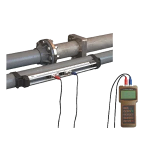 Portable Handheld Ultrasonic Flow Meter With Transducers And Cable Mounting Bracket