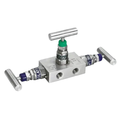 Mid West Model Stainless Steel 3 Valves Mini DP Manifolds Image by CMC