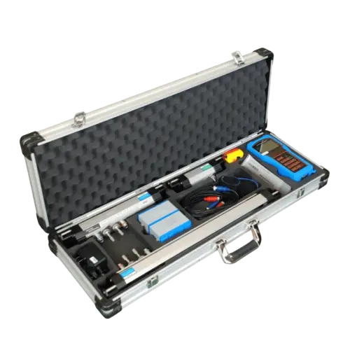 CMC Portable Ultrasonic Flow Meter with High Temperature Bracket Transducer in a Carry Box Image by CMC Tech